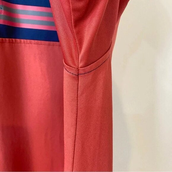 IZOD Men's Golf Polo in Salmon and Navy Size L - Short Sleeve with stretch - Picture 4 of 15
